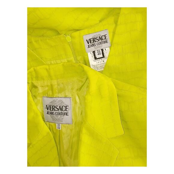 Versace Lime Dress x Blazer Suit Set - Picture 7 of 7